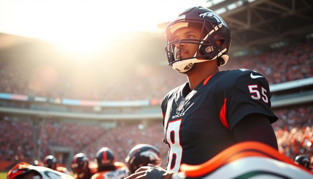 Russell Wilson in action with the Broncos